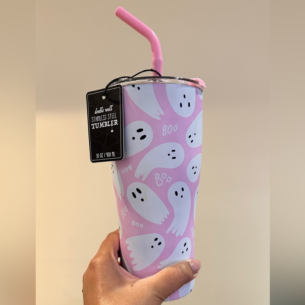 Viral Pink Ghost Tumbler